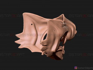 ghost of tsushima - wolf mask - samurai cosplay mask 3d print model Modelo de Impressão 3D