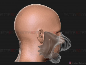 ghost of tsushima - wolf mask - samurai cosplay mask 3d print model Modelo de Impressão 3D