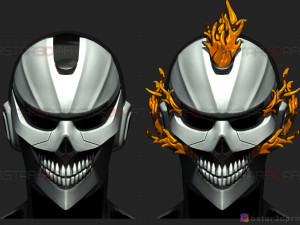 ghost rider helmet - marvel midnight suns Modèles 3D en vedette