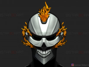 ghost rider helmet - marvel midnight suns Modèles 3D en vedette