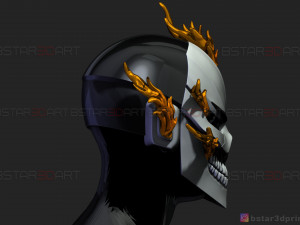 ghost rider helmet - marvel midnight suns Modèles 3D en vedette