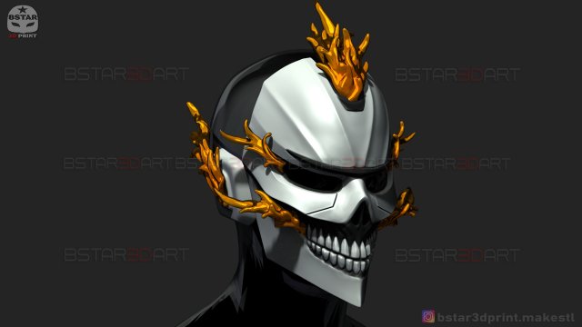 ghost rider helmet - marvel midnight suns Modelo de impresión 3D in ...