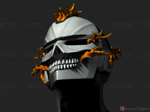 ghost rider helmet - marvel midnight suns Modèles 3D en vedette