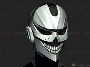 ghost rider helmet - marvel midnight suns Modèles 3D en vedette