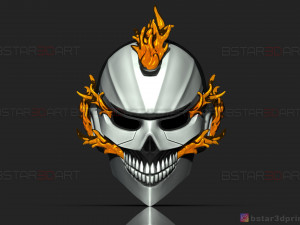 ghost rider helmet - marvel midnight suns Modèles 3D en vedette