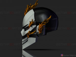 ghost rider helmet - marvel midnight suns Modèles 3D en vedette