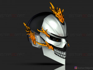 ghost rider helmet - marvel midnight suns Modèles 3D en vedette