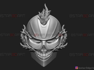 ghost rider helmet - marvel midnight suns Modèles 3D en vedette