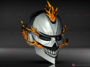 ghost rider helmet - marvel midnight suns Modèles 3D en vedette