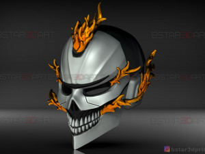ghost rider helmet - marvel midnight suns Modèles 3D en vedette