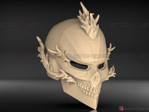 ghost rider helmet - marvel midnight suns Modèles 3D en vedette