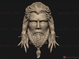 thor head - chris hemsworth - avenger - endgame 3d print model 3D 프린트 모델