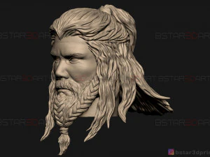 thor head - chris hemsworth - avenger - endgame 3d print model 3D Print Model
