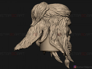 thor head - chris hemsworth - avenger - endgame 3d print model 3D 프린트 모델