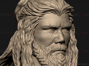 thor head - chris hemsworth - avenger - endgame 3d print model 3D 프린트 모델