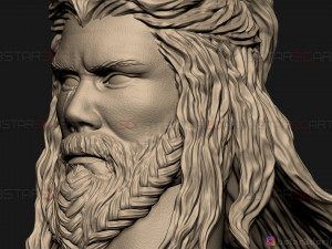thor head - chris hemsworth - avenger - endgame 3d print model 3D 프린트 모델