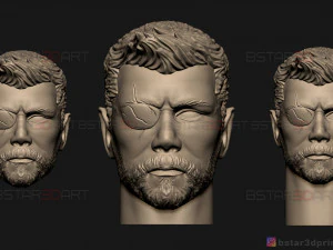 Thor Head &ndash; Chris Hemsworth &ndash; Avenger &ndash; Infinity War 3D-Druckmodell 3D Druckmodell