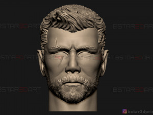 thor head - chris hemsworth - avenger - infinity war 3d print model 3D-printmodel
