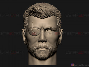 thor head - chris hemsworth - avenger - infinity war 3d print model 3D-printmodel