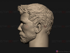 thor head - chris hemsworth - avenger - infinity war 3d print model 3D-printmodel