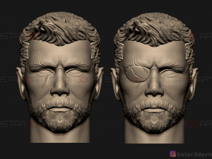 thor head - chris hemsworth - avenger - infinity war 3d print model 3D-printmodel