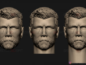 thor head - chris hemsworth - avenger - infinity war 3d print model 3D-printmodel