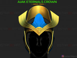 ajak crown - salma hayek helmet - eternals marvel movie 2021 3d print model 3D 프린트 모델