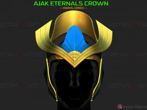 Корона Аяка - шлем Сальмы Хайек - 3D модель фильма Марвел "Вечные" 2021 года 3D Принт Модель