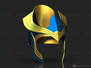 ajak crown - salma hayek helmet - eternals marvel movie 2021 3d print model 3D 프린트 모델
