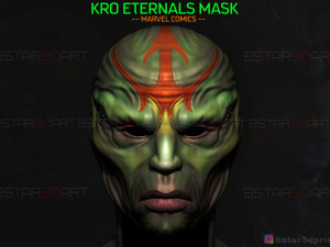 kro eternals mask - villain deviants helmet - marvel comics 3d print model 3D 프린트 모델