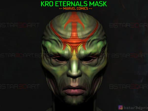 Kro 永恒面具 - 恶棍异常头盔 - 漫威漫画 3D 打印模型 3D 打印模型