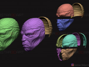 kro eternals mask - villain deviants helmet - marvel comics 3d print model Modèles 3D en vedette