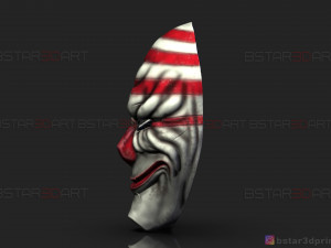 dallas mask - payday 2 mask - halloween cosplay mask 3d print model Modello di stampa 3D