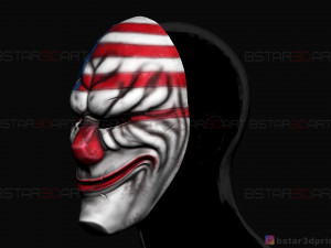 dallas mask - payday 2 mask - halloween cosplay mask 3d print model Modello di stampa 3D
