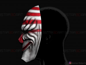 dallas mask - payday 2 mask - halloween cosplay mask 3d print model Modello di stampa 3D