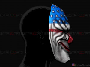 dallas mask - payday 2 mask - halloween cosplay mask 3d print model Modello di stampa 3D