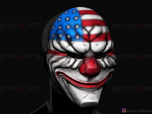 dallas mask - payday 2 mask - halloween cosplay mask 3d print model Modello di stampa 3D