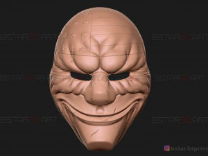 dallas mask - payday 2 mask - halloween cosplay mask 3d print model 3D Print Model