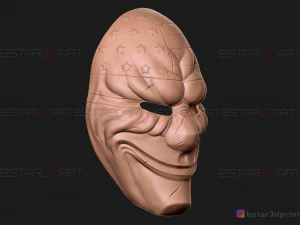 dallas mask - payday 2 mask - halloween cosplay mask 3d print model 3D Print Model