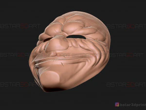 dallas mask - payday 2 mask - halloween cosplay mask 3d print model 3D Print Model
