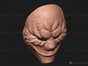 dallas mask - payday 2 mask - halloween cosplay mask 3d print model Modello di stampa 3D