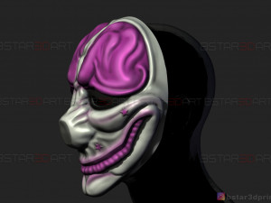 hoxton mask - payday 2 mask - halloween cosplay mask 3d print model Modelo de impresión 3D
