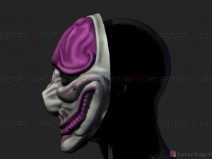 hoxton mask - payday 2 mask - halloween cosplay mask 3d print model Modelo de impresión 3D