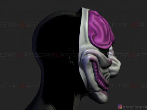 hoxton mask - payday 2 mask - halloween cosplay mask 3d print model 3D Print Model