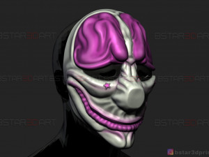 hoxton mask - payday 2 mask - halloween cosplay mask 3d print model Modelo de impresión 3D