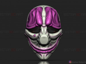 hoxton mask - payday 2 mask - halloween cosplay mask 3d print model Modelo de impresión 3D