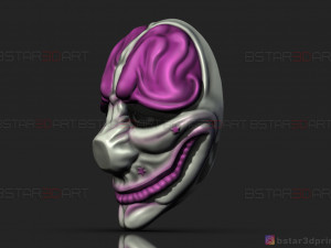 hoxton mask - payday 2 mask - halloween cosplay mask 3d print model Modelo de impresión 3D