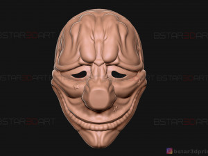 hoxton mask - payday 2 mask - halloween cosplay mask 3d print model Modelo de impresión 3D