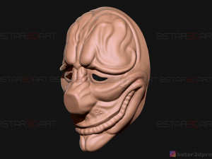 hoxton mask - payday 2 mask - halloween cosplay mask 3d print model Modelo de impresión 3D