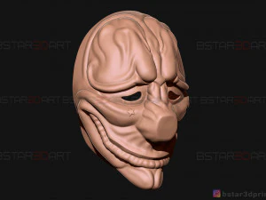 hoxton mask - payday 2 mask - halloween cosplay mask 3d print model 3D Print Model